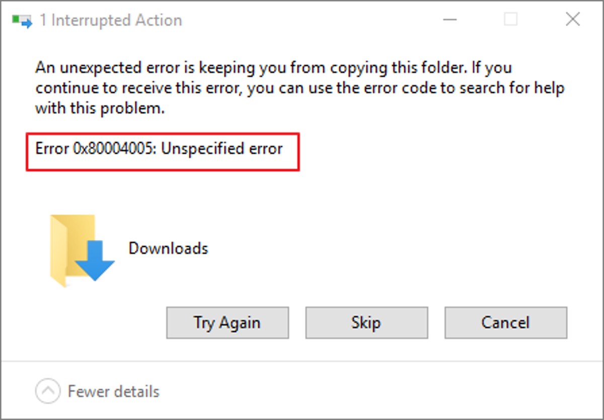 Fixed- Error 0X80004OO5 Windows 10
