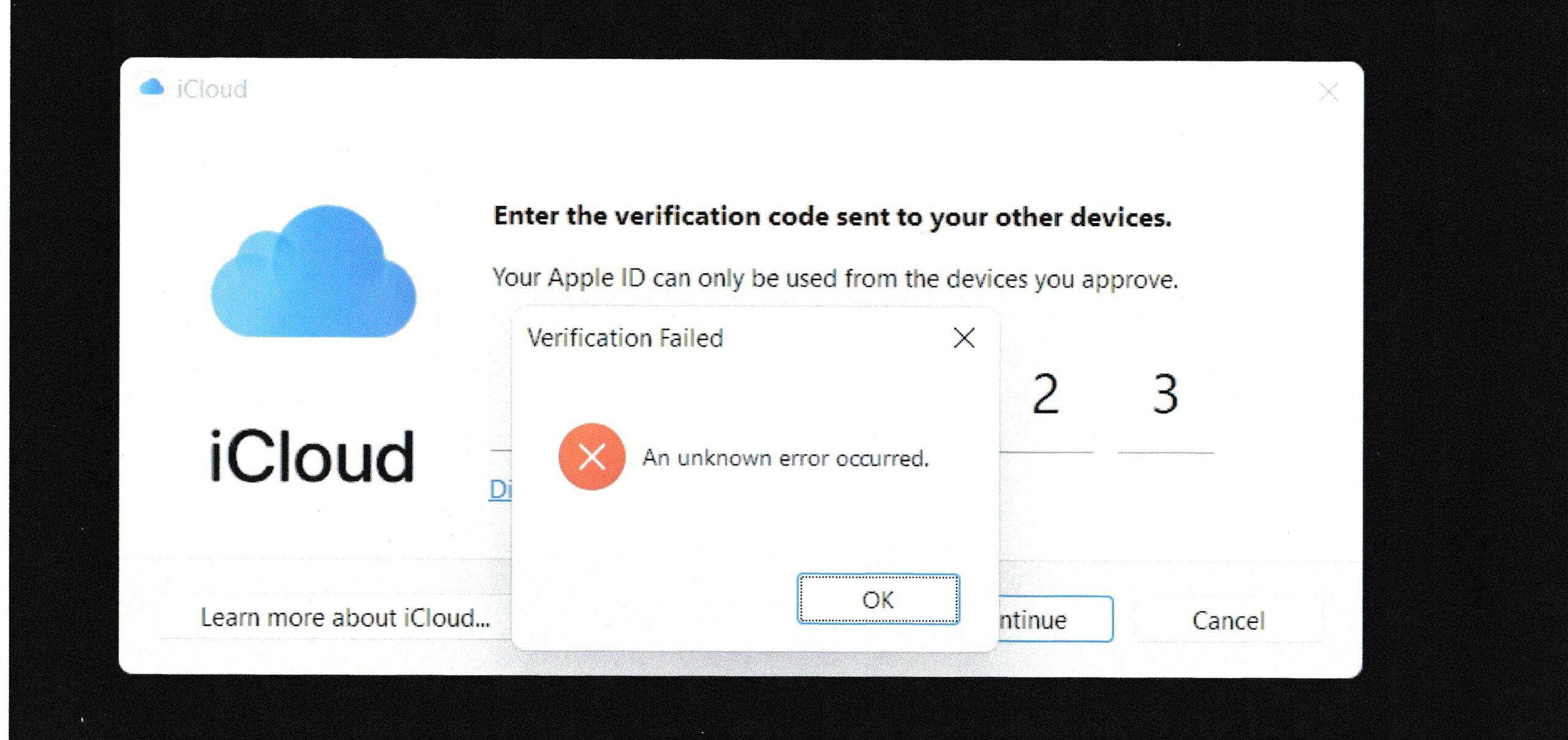 How to Fix - An Error Occurred During Authentication iCloud Windows 11