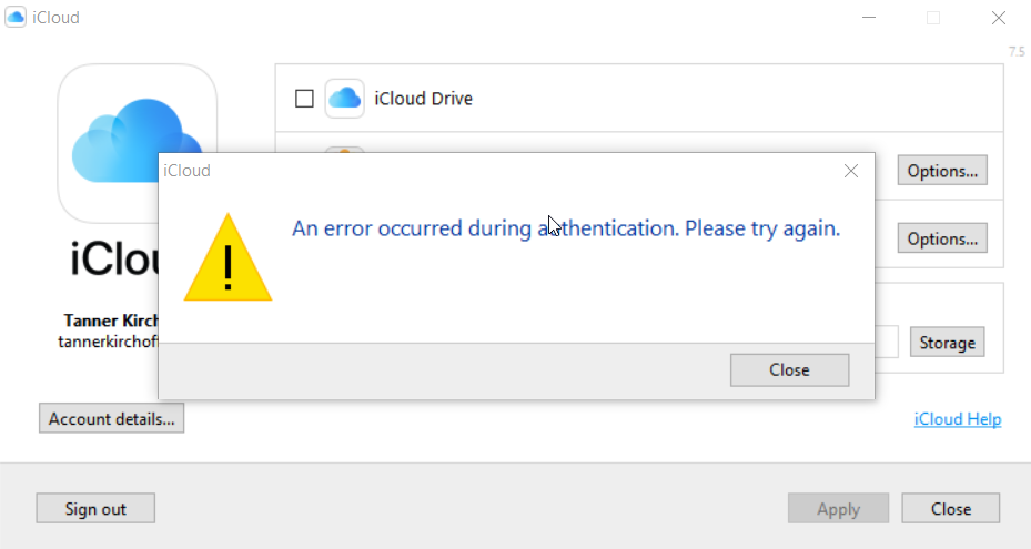 How to Fix iCloud Windows an Error Occurred During Authentication