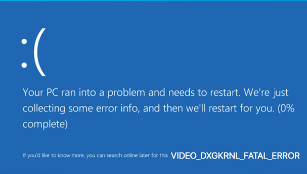 VIDEO DXGKRNL FATAL ERROR Windows 11